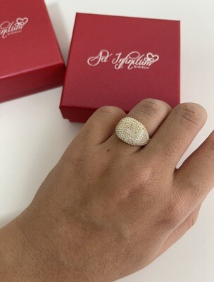 Anello rettangole zirconi full