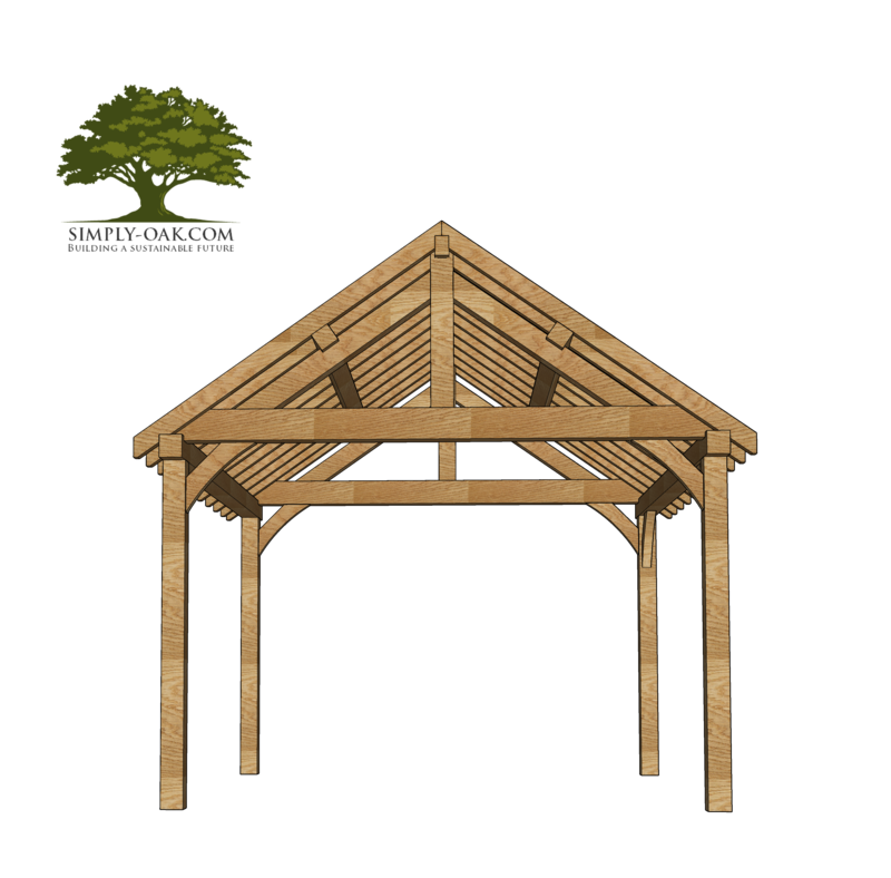 Belvedere 3.6m x 4.2m - 150mm posts