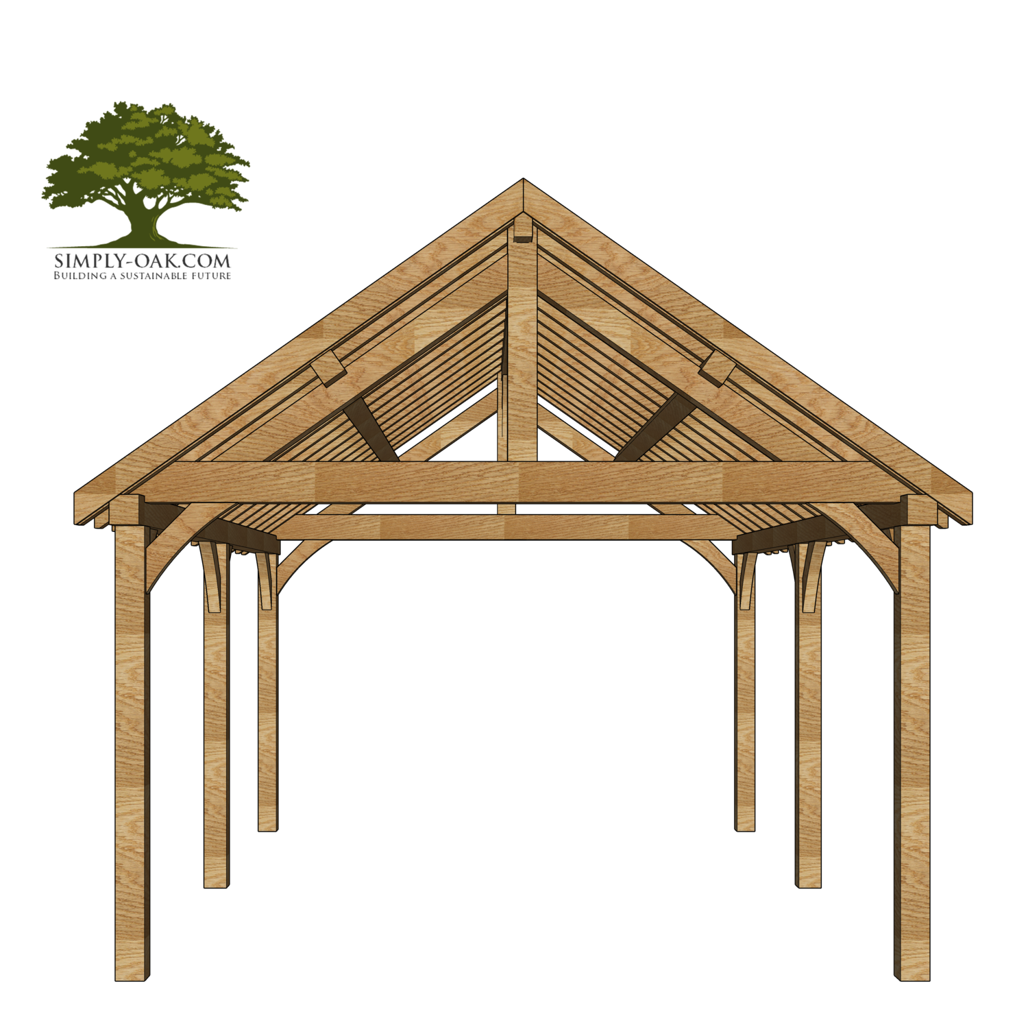 Belvedere 4m x 6m - 150mm posts