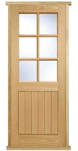 Oak Cottage 6-Light Pre-hung Door Set