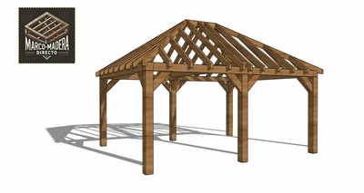 Gazebo 5m x 4m - 165mm posts