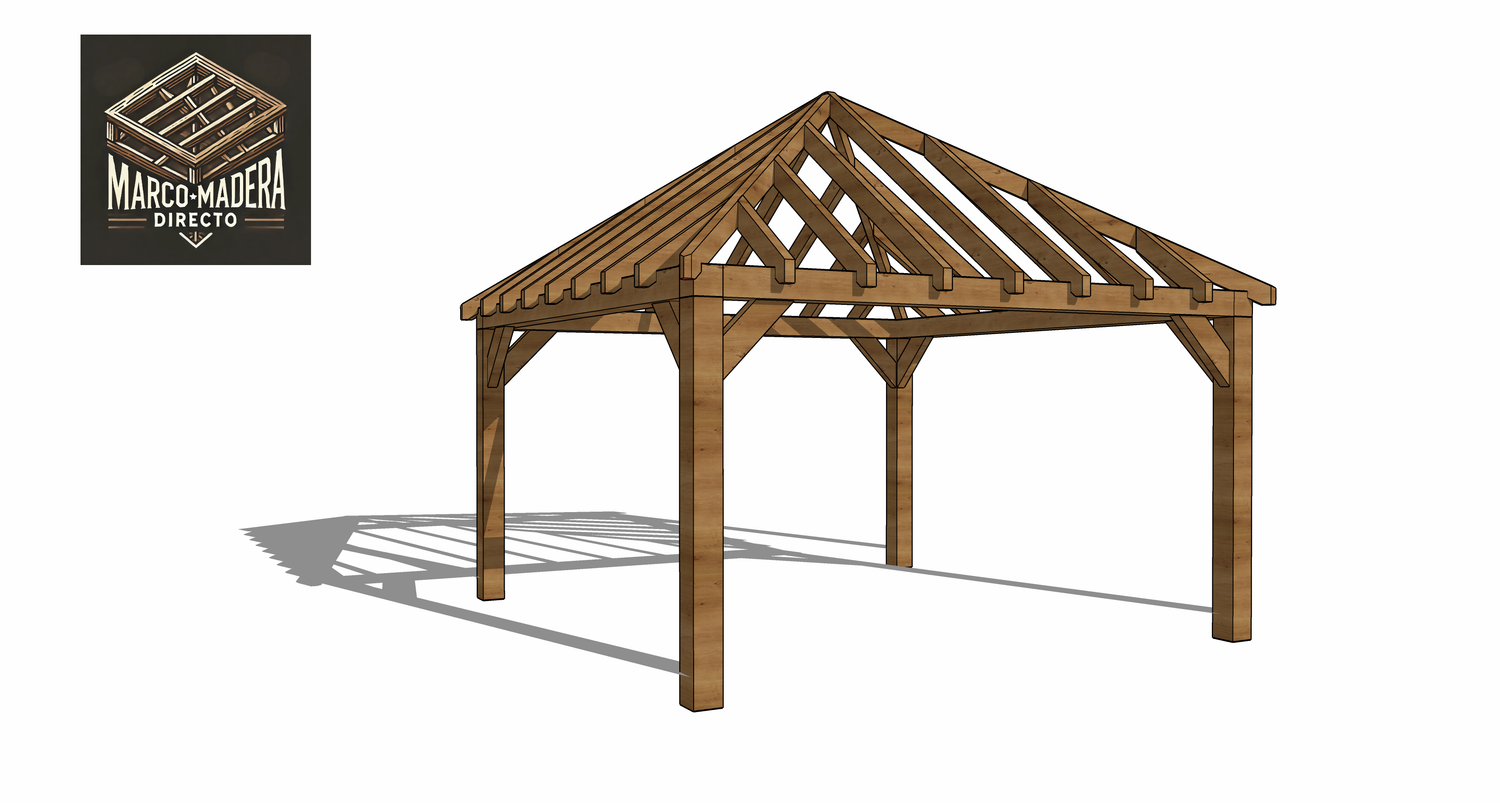 Gazebo 4m x 4m - 165mm posts
