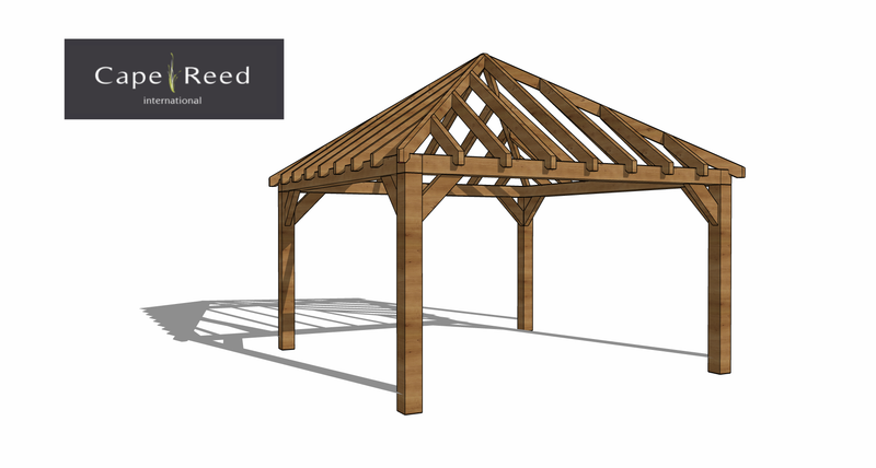 Gazebo 4m x 4m - 165mm posts