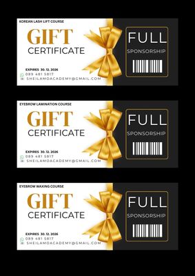 SHEILA MO ACADEMY SPONSORSHIP GIFT CERTIFICATE SHEILA MO ACADEMY SPONSORSHIP GIFT CERTIFICATE