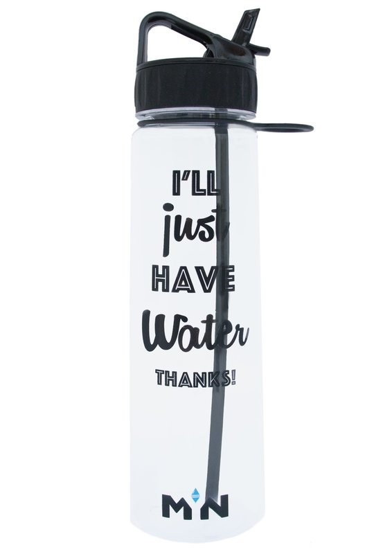 Black Motivational Water Bottle 900ml