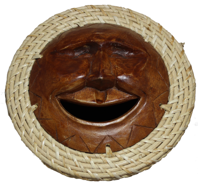 Dunkle Oberfläche, bauchiger Behälter