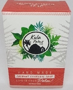 Coconut Swirl Charcoal Soap - Infused with Coconut Oil