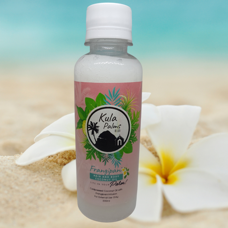 Frangipani Hair &amp; Body Fragrant 200ml - Infused Coconut Oil