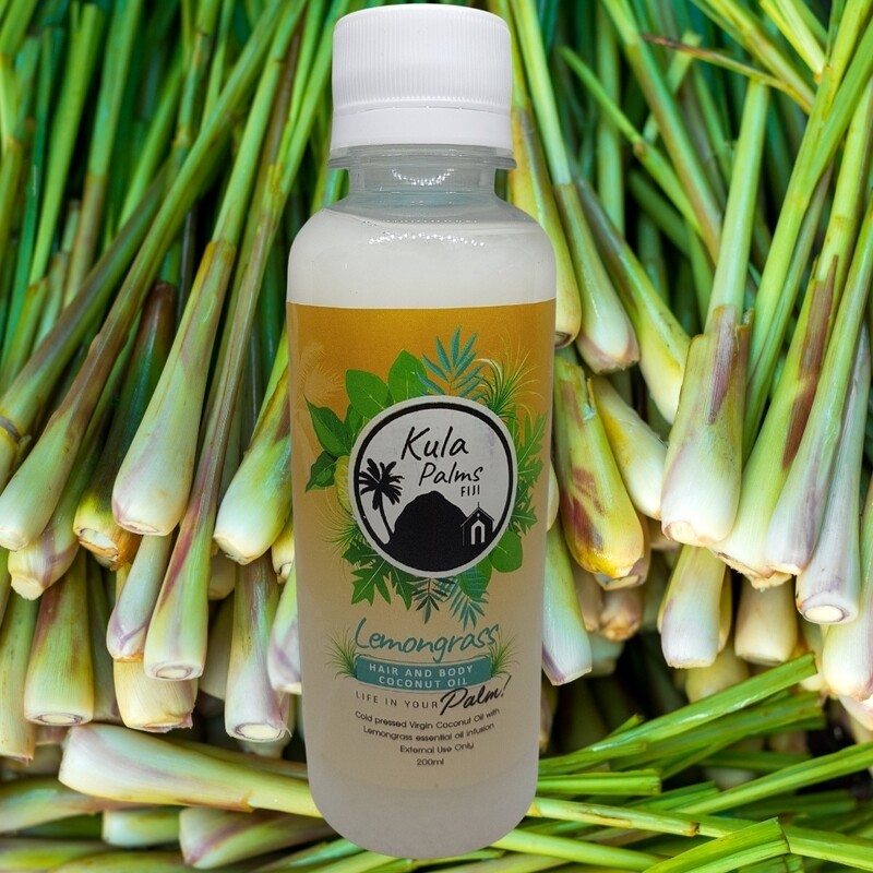 LemonGrass Hair &amp; Body Fragrant 200ml - Infused Coconut Oil