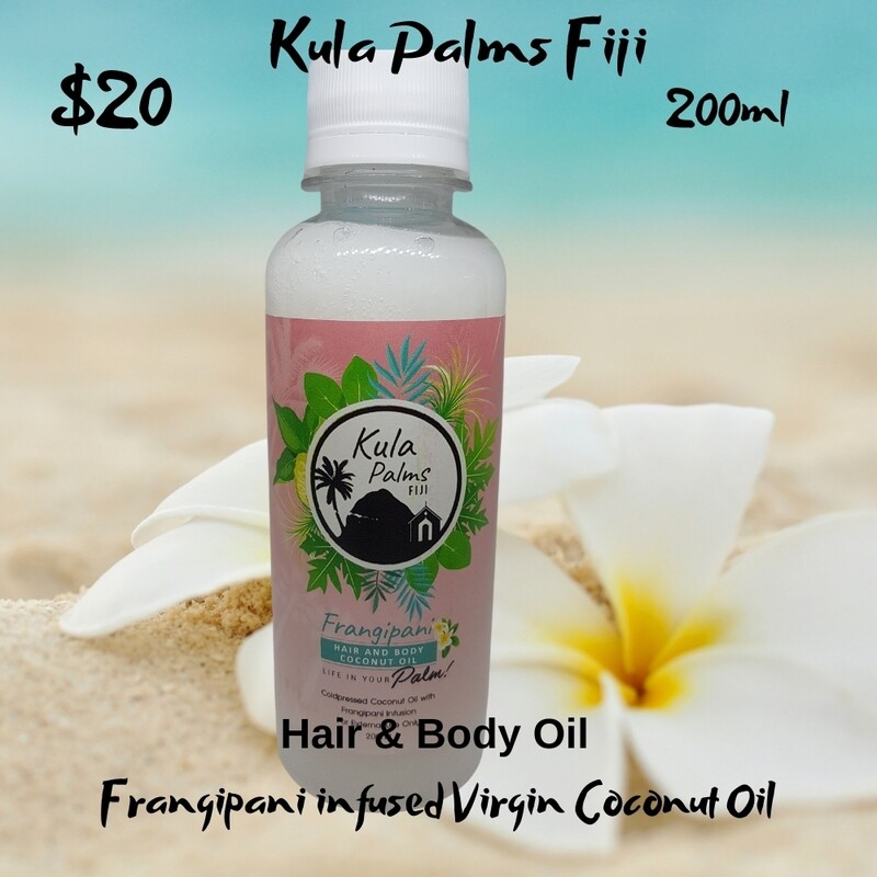 Frangipani Hair &amp; Body Fragrant 200ml - Infused Coconut Oil
