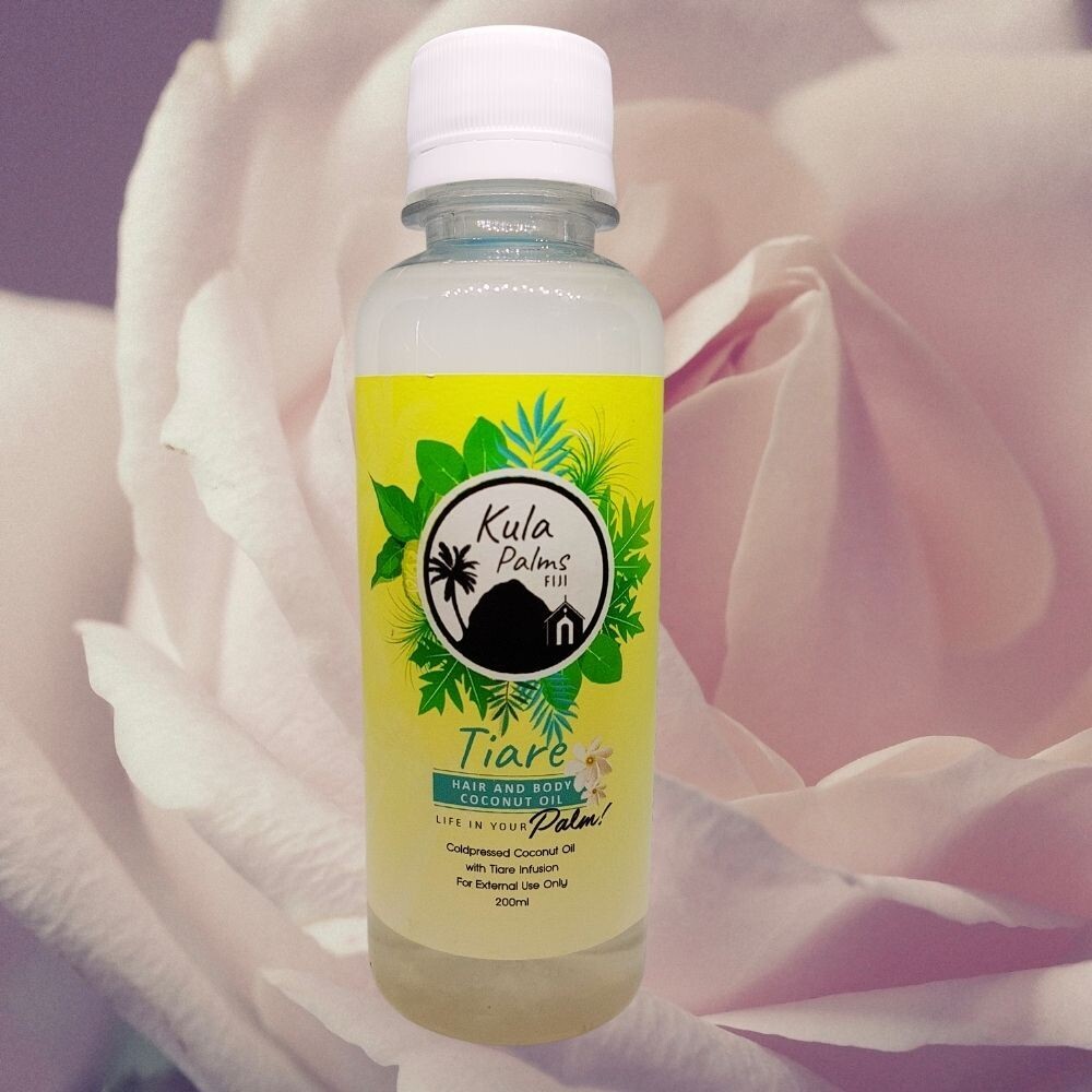 Tiare Oil (Gardenia) 200ml - Hair & Body Fragrant Oil - Infused Coconut Oil - Organic Skincare
