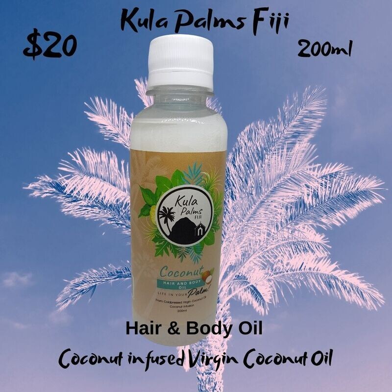 Coconut Hair &amp; Body Fragrant 200ml - Infused Coconut Oil