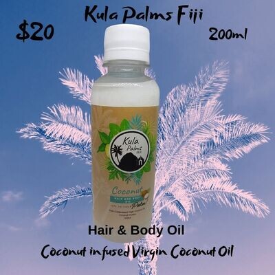 Coconut Hair &amp; Body Fragrant 200ml - Infused Coconut Oil