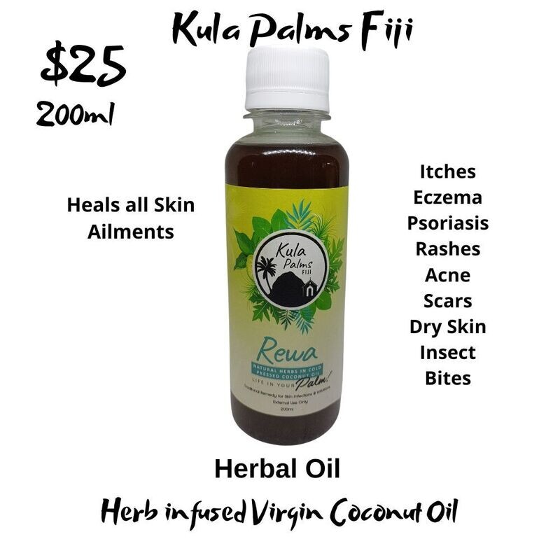 Rewa Oil 200ml - Herbal Infused Coconut Oil - Organic Skincare