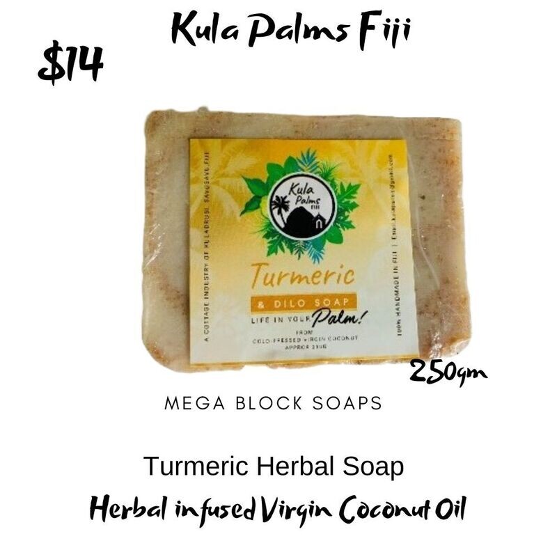 Turmeric &amp; Dilo Mega Soap Bar - Infused with Coconut Oil