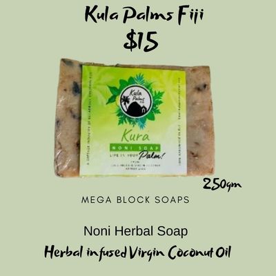 Kura (Noni) - Mega Soap Bar - Infused with Coconut Oil
