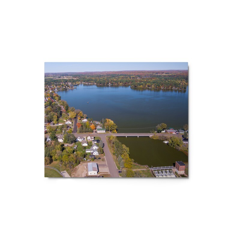 Lake Chetek w/Dam Metal Print