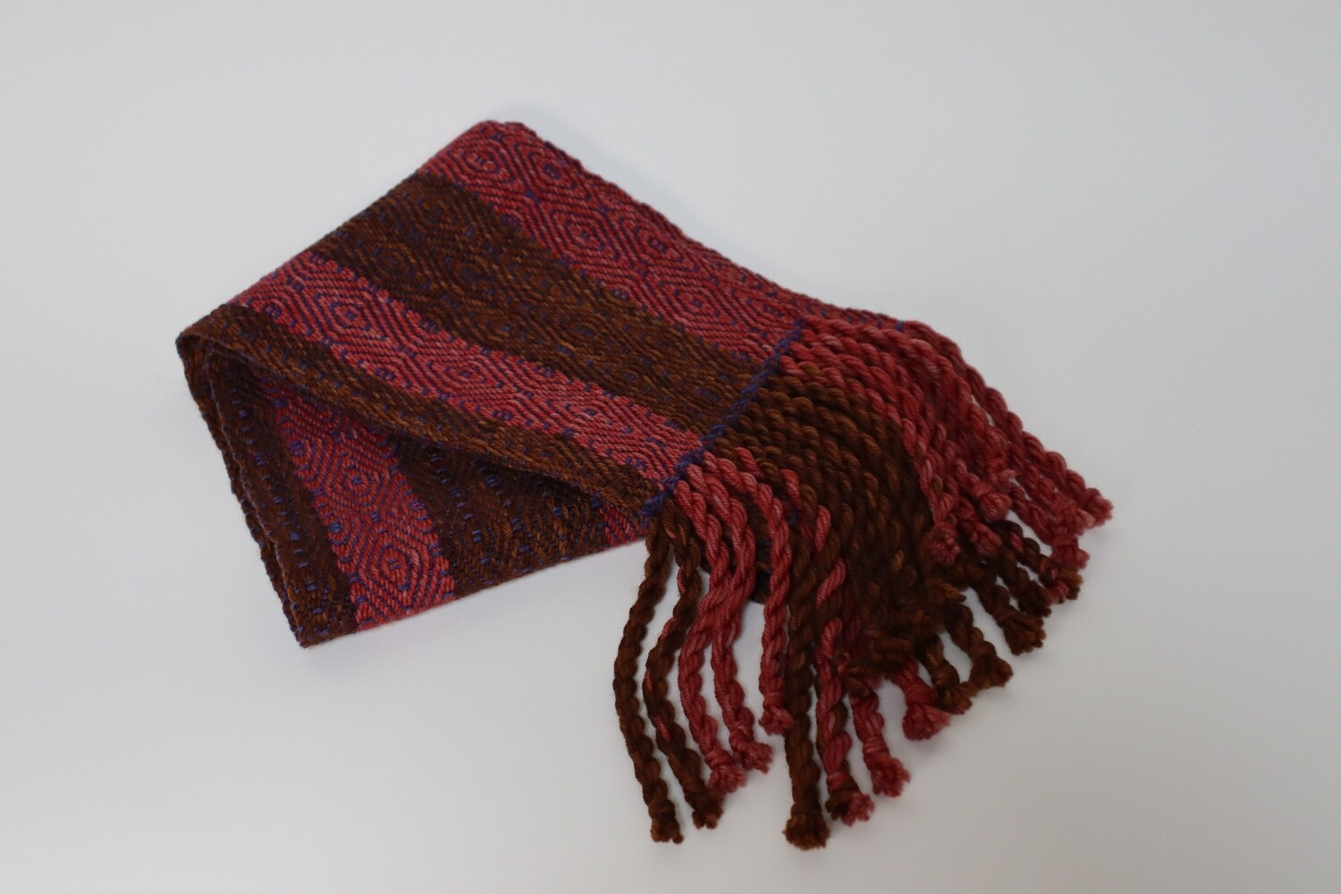 Walnut and logwood dyed scarf
