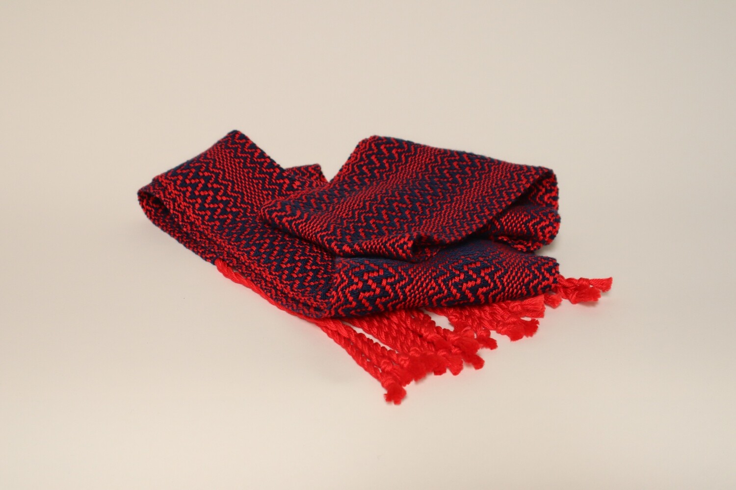 Red and blue cotton scarf
