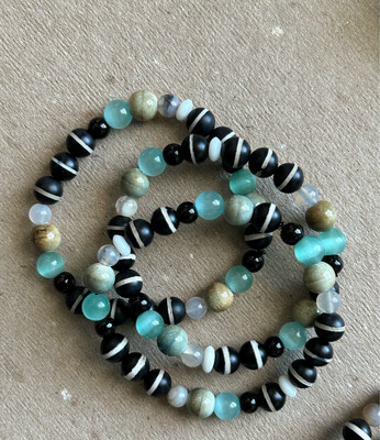 Agate + Cats Eye Bracelet