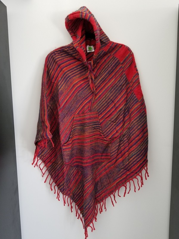 colored poncho
