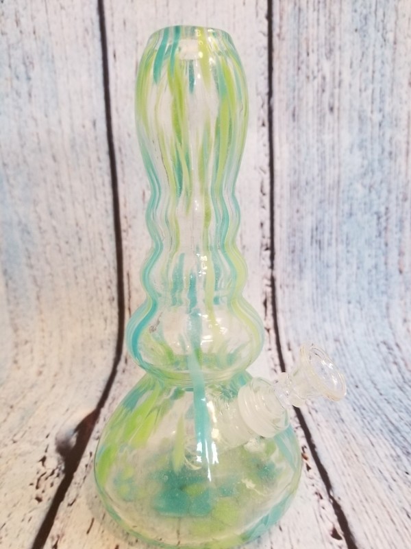 WATERPIPE BUBBLE VASE BLUE/GREEN