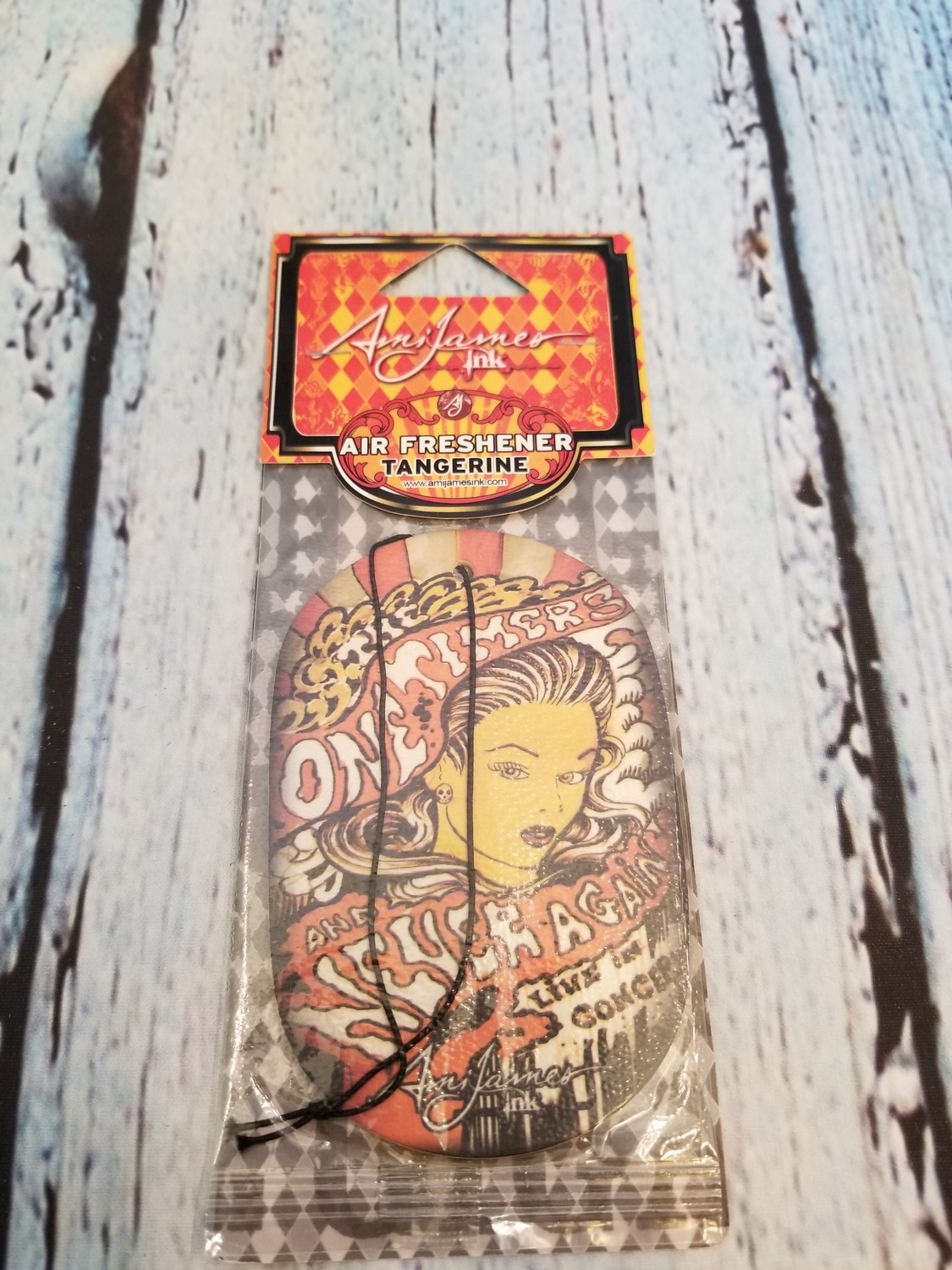 AMI JAMES INC TATOO DESIGN CAR AIR FRESHENER TANGERINE