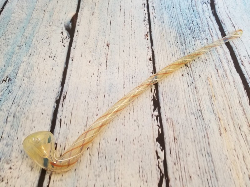 GLASS GANDOLF PIPE STRIPPED