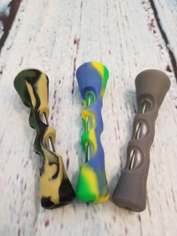 Silicone And Glass Chillum