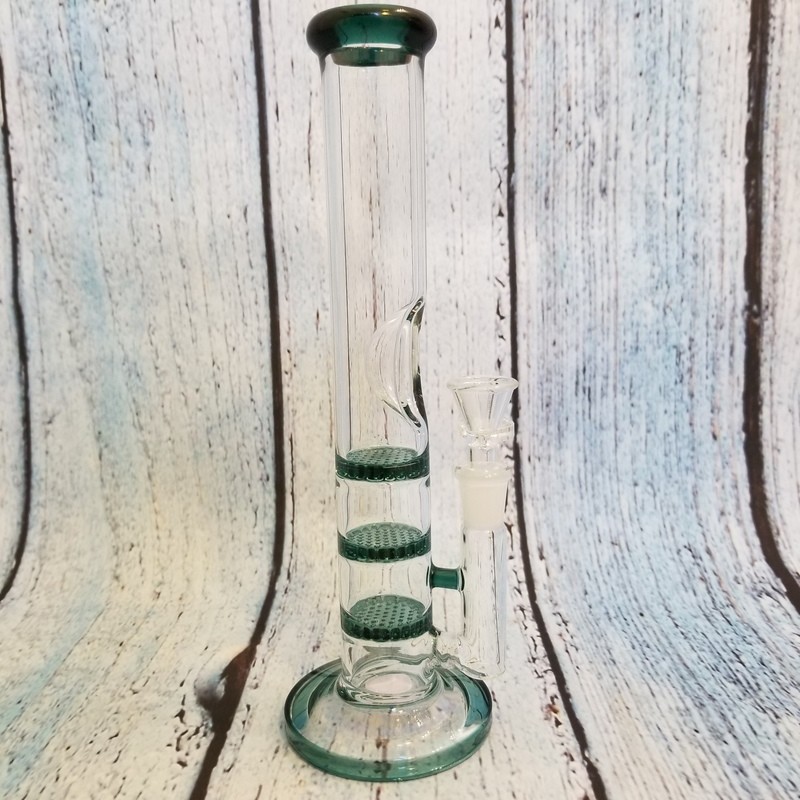 WATERPIPE TRIPLE TURQUOISE HONEYCOMB