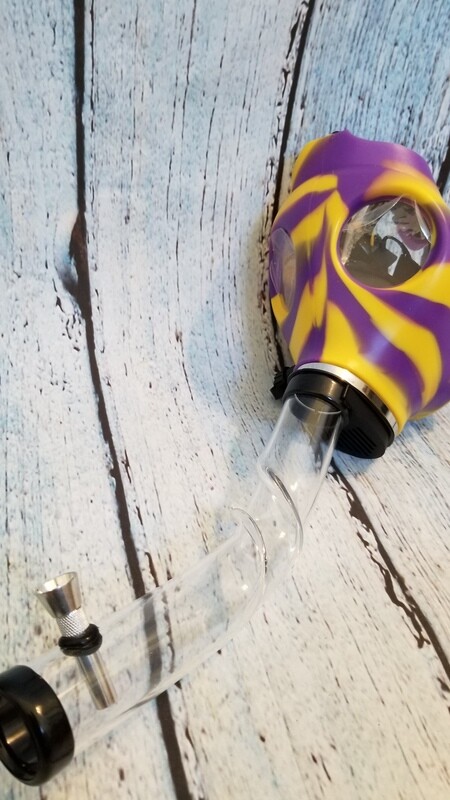 Gas Mask Purple and Yellow