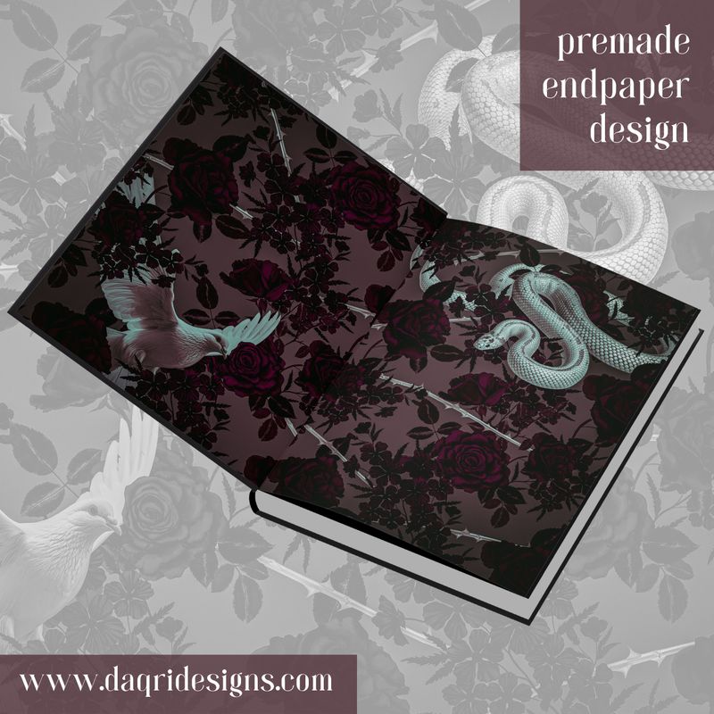 Serpent's Dove End Paper Design