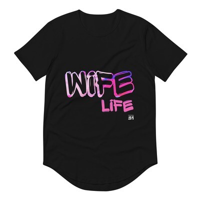 Wife Life Curved Hem T-Shirt