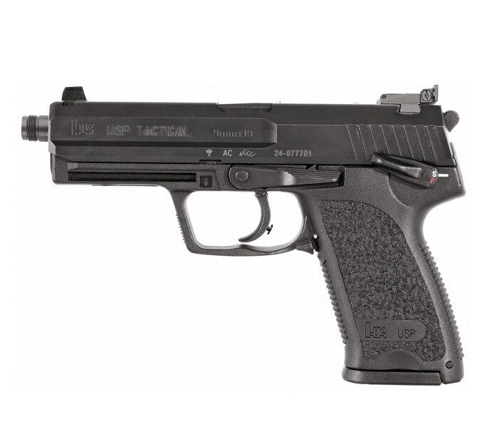 HK, USP Tactical, Semi-automatic, DA/SA, 9MM, 4.86" Threaded Barrel