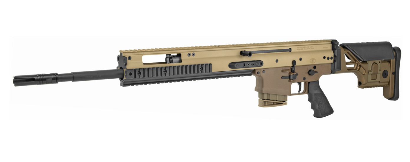 FN America, SCAR 17S NRCH, Semi-automatic Rifle, 308 Win/762NATO, 16" Barrel, Black, Synthetic Stock, Adjustable Sights, 10 Rounds, Made in the U.S.A.