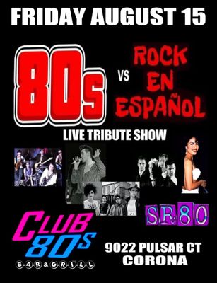 August 15th 2025 - Friday - SR80&#39;s - Live - Tribute Show