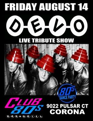 August 14th, 2026 - Friday - Devo - Live - Tribute Show