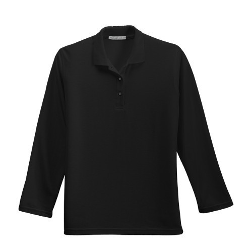 Port Authority® Ladies Silk Touch™ Long Sleeve Polo, Color Choices: Black