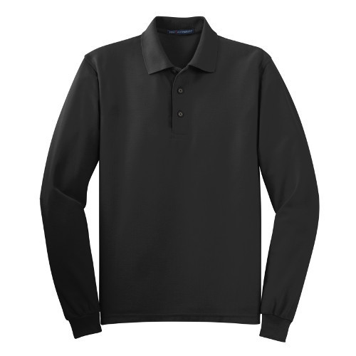Port Authority® Silk Touch™ Long Sleeve Polo, Color Choices: Black