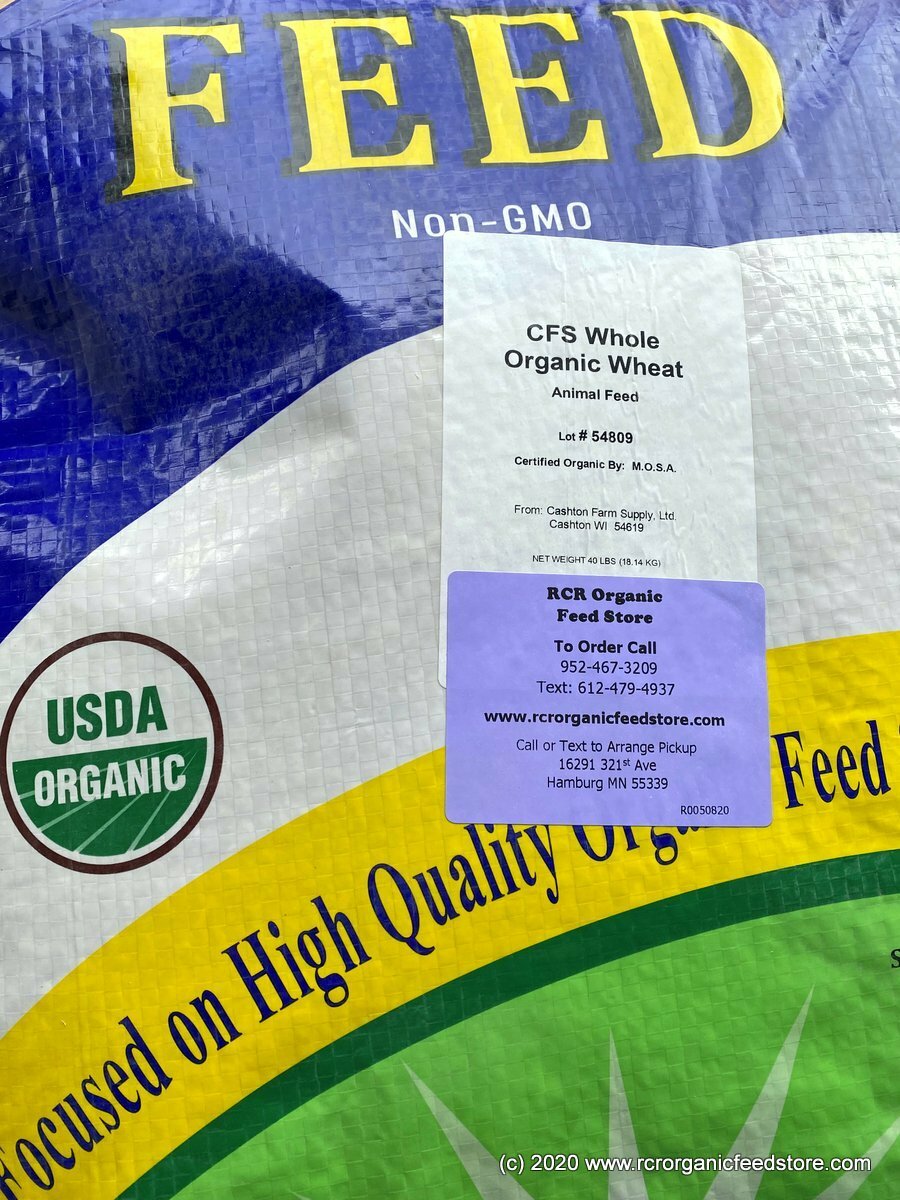 Organic Wheat feed grade sold in 40 lb bags order online pickup in Hamburg  MN by appointment
