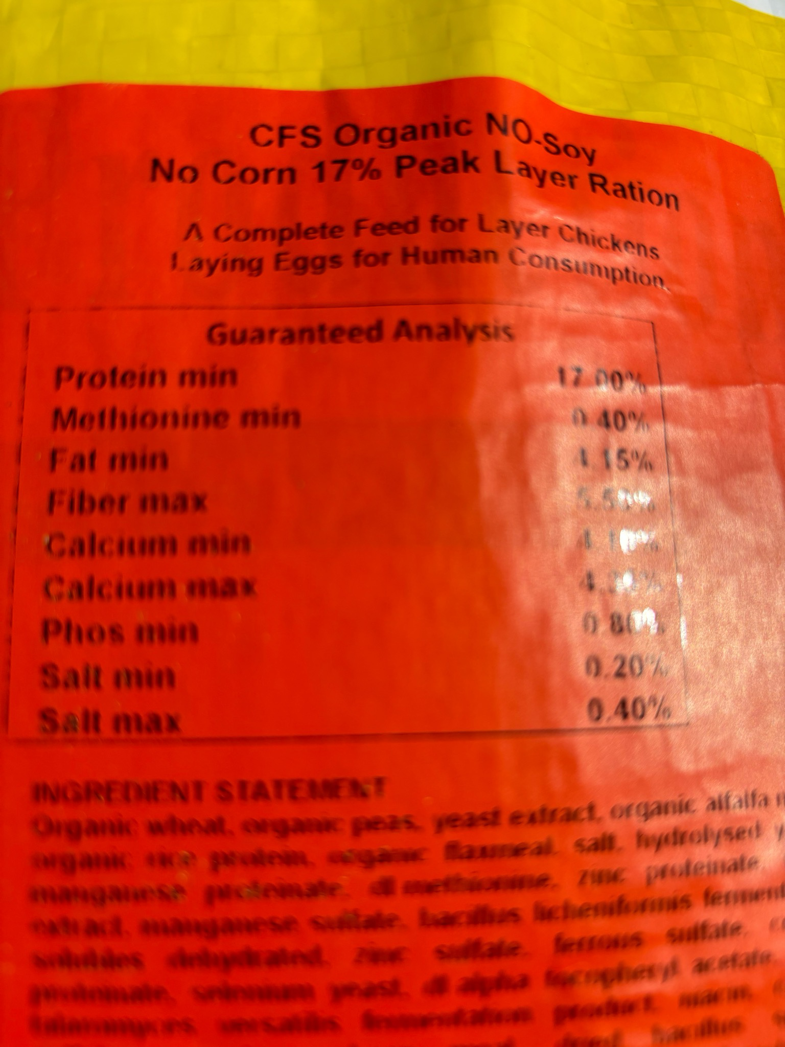 Layer Feed No Soy No Corn Ground Organic order online pickup near Hamburg MN
