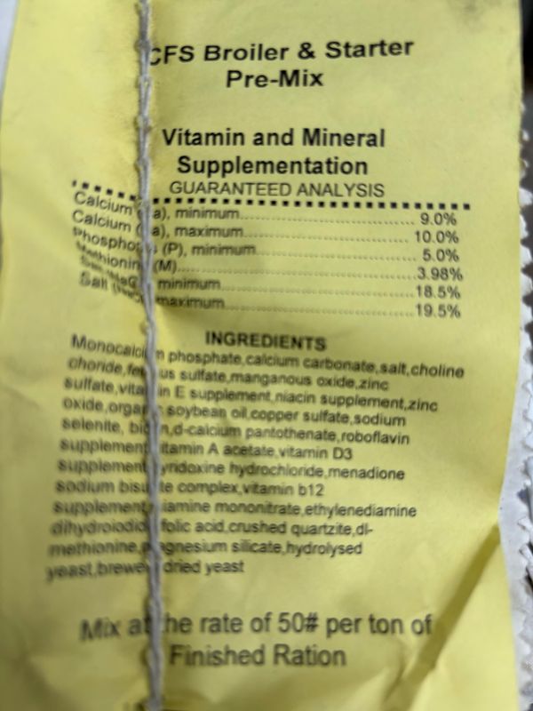 Broiler&Starter Pre-Mix Minerals