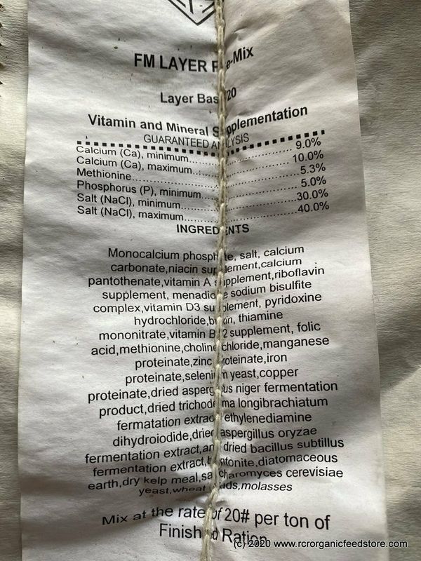 Layer Pre-Mix Minerals