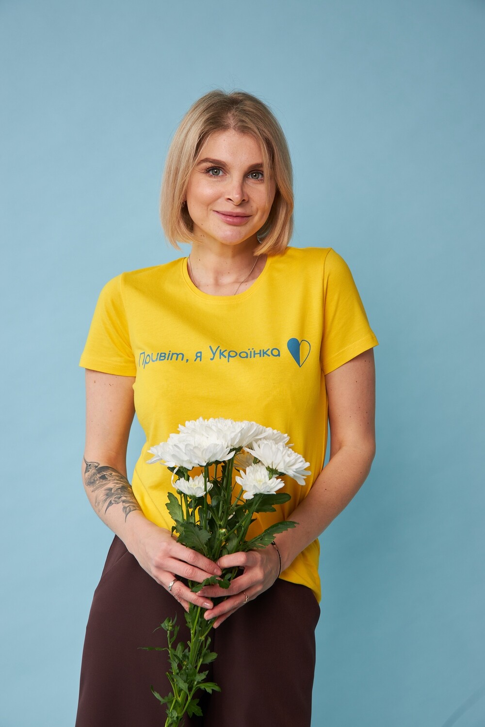Патріотична футболка "Привіт, я Українка" Жовтий