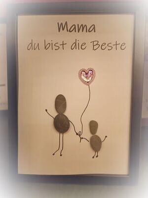 Steinbild "Mama du bist die beste...."