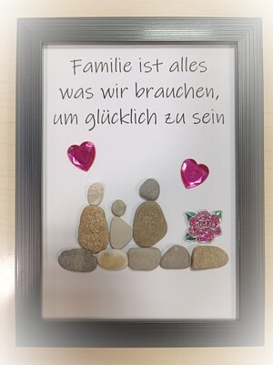 Steinbild "Familie ist alles "