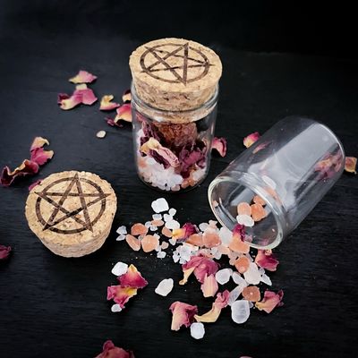 Pentagram Glass Cork Jar