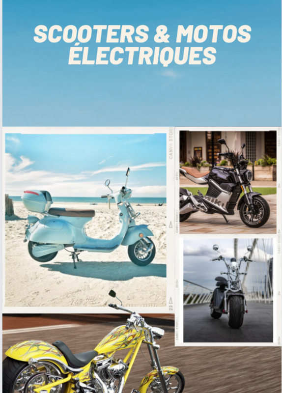 Poster A3 'Scooters & Motos électriques'