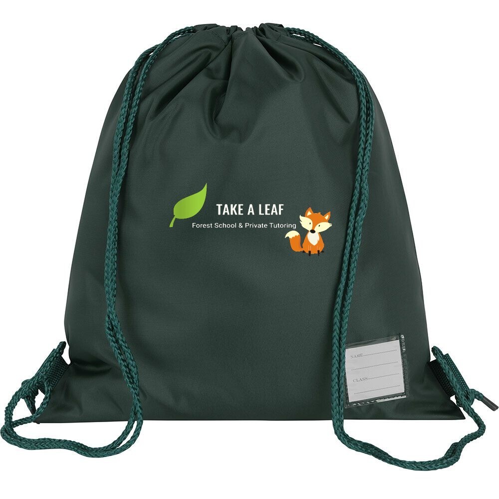 Drawstring bag with logo