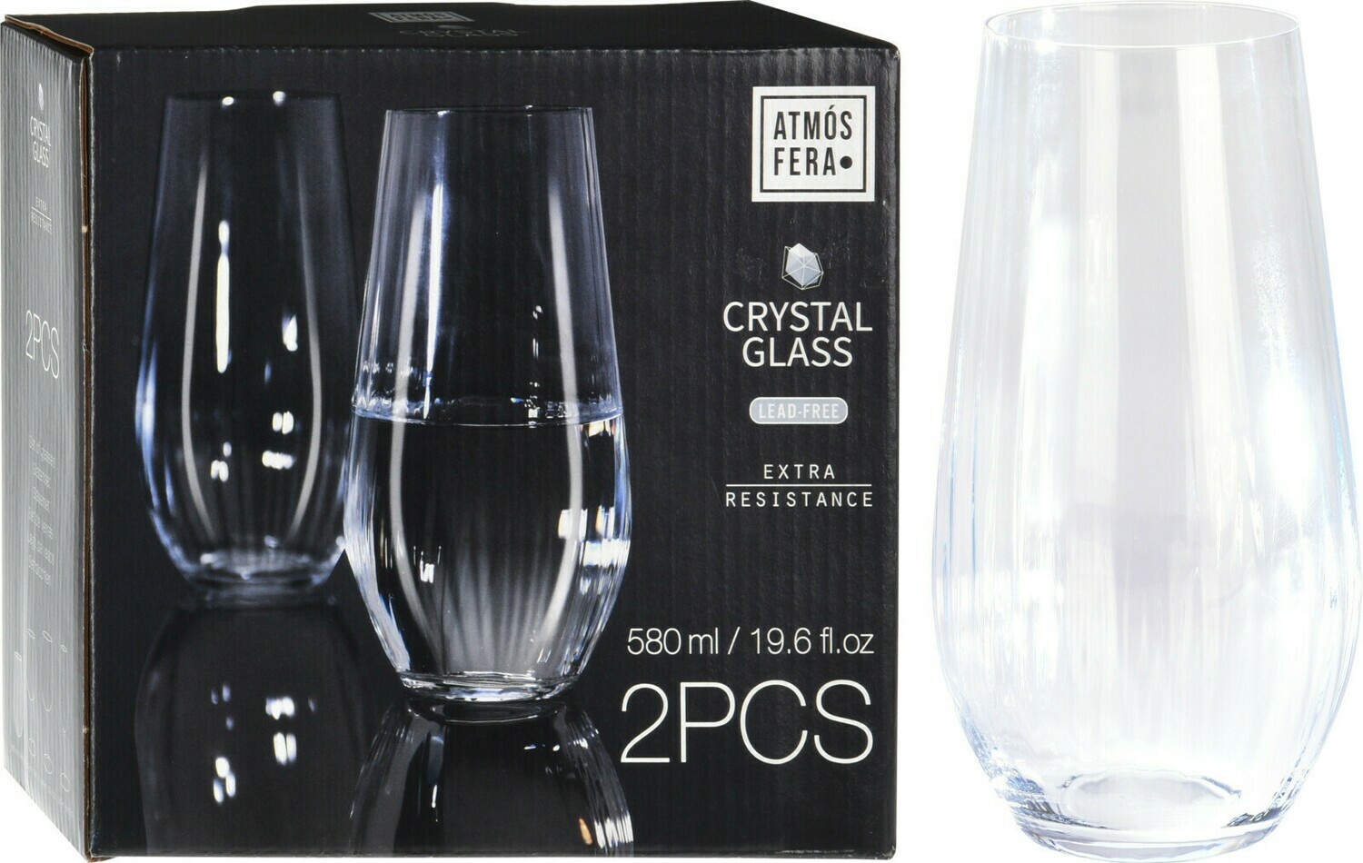 Veeklaas 2tk 580ml